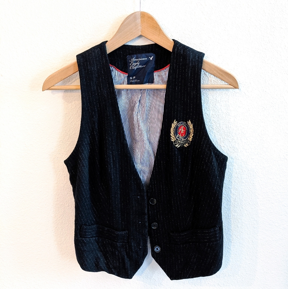 American Eagle Pinstripe Vest